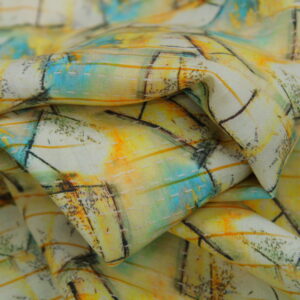 Premium Hemp Linen Digital Printed Fabric by DHYANU 111