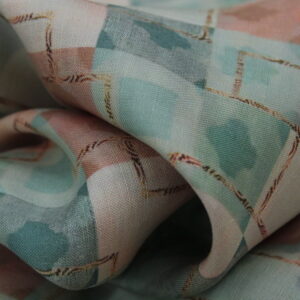Premium Hemp Linen Digital Printed Fabric by DHYANU 124