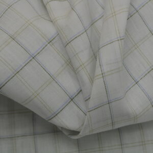 DHYANU 80 Lea Linen Finish Premium Fabric | Check & Lining Designs | 1.60 Mtrs Cut | 58" Width 103