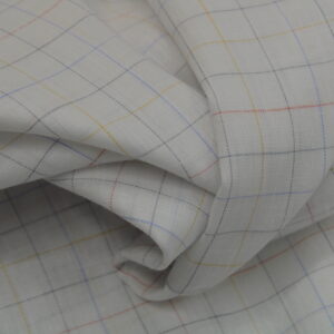 DHYANU 80 Lea Linen Finish Premium Fabric | Check & Lining Designs | 1.60 Mtrs Cut | 58" Width 105