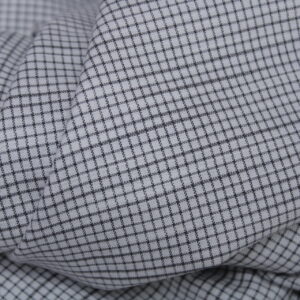 DHYANU 100% Cotton Check Lining & Self Design Premium Fabric | 1.60 Mtrs Cut | 58 Width 1007-123