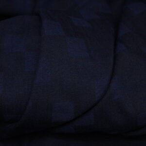 DHYANU 100% Cotton Check Lining & Self Design Premium Fabric | 1.60 Mtrs Cut | 58 Width 1007-128
